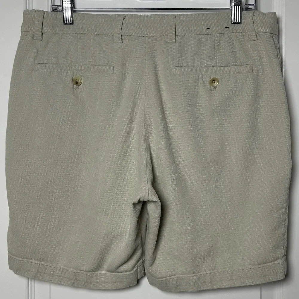 Banana Republic Stone Aiden Club Chino Stretch Shorts Preppy Coastal‎ Dad Style